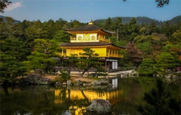 Visita al resplandeciente Templo de Oro de Kinkaku-ji.